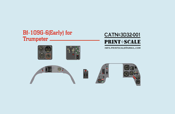 Print Scale PSL3D32-01 1:32 Messerschmitt Bf-109G-6