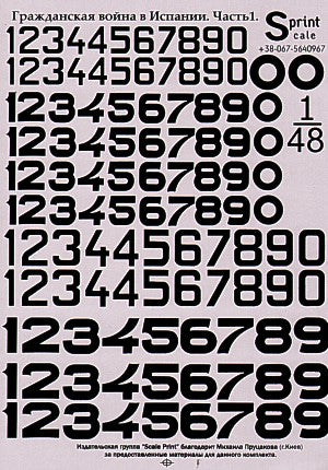 Print Scale PSL48002 1:48 Civil war in Spain