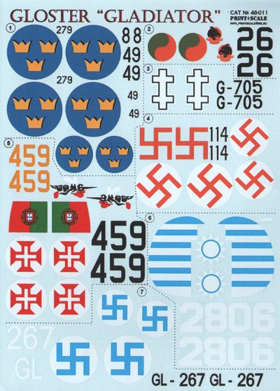 Print Scale PSL48011 1:48 Gloster Gladiator Mk.I/II Multi-National