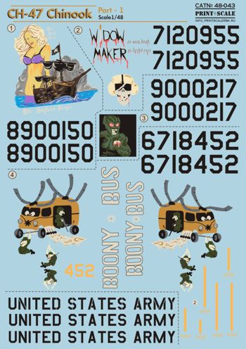 Print Scale PSL48043 1:48 Boeing CH-47 Chinook Part 1 1