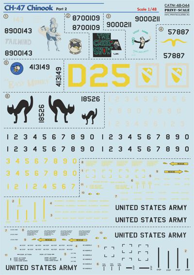 Print Scale PSL48044 1:48 Boeing CH-47 Chinook Part 2 1