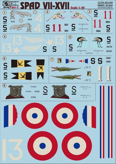 Print Scale PSL48046 1:48 Spad VII-XVII Part 1