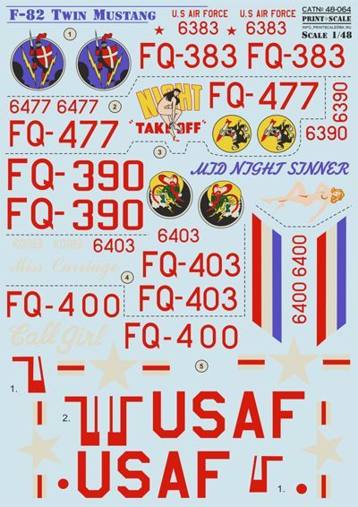 Print Scale PSL48064 1:48 North-American F-82 Twin Mustang 1