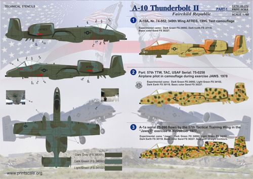 Print Scale PSL48072 1:48 Fairchild A-10 Thunderbolt II Part 1 1