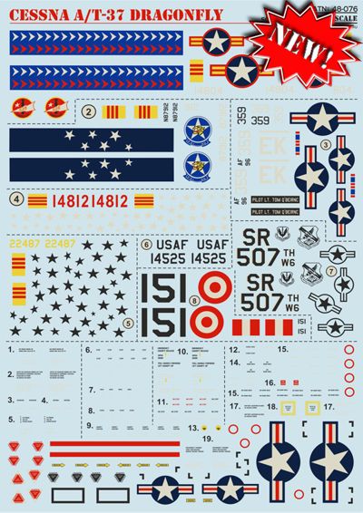 Print Scale PSL48076 1:48 Cessna A-37/T-37 Dragonfly 1