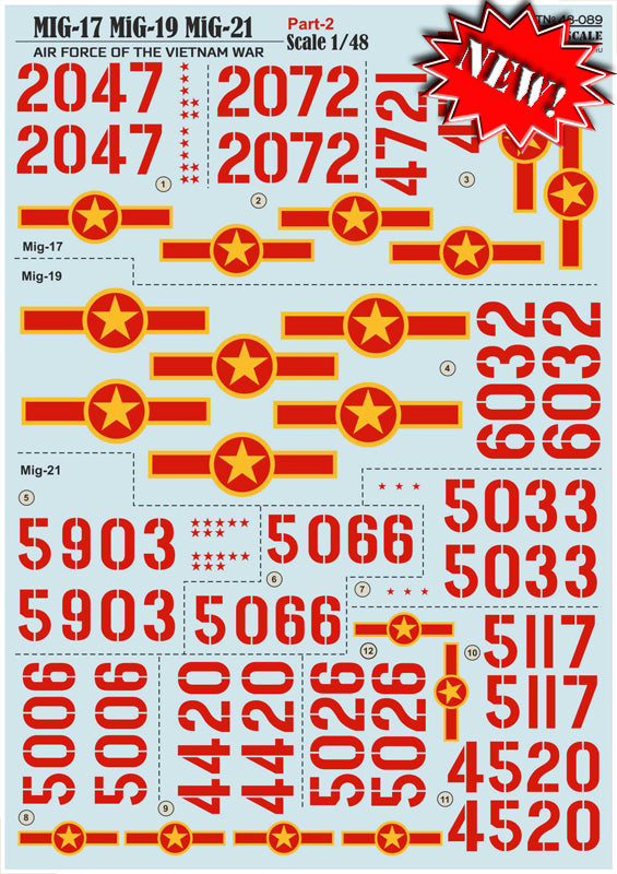 Print Scale PSL48089 1:48 MIG Air force of the Vietnam war Part-2