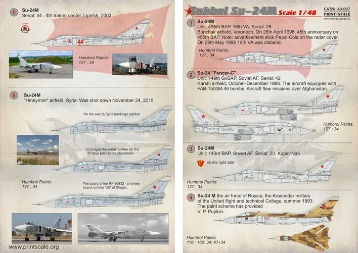 Print Scale PSL48097 1:48 Sukhoi Su-24