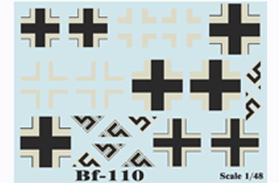 Print Scale PSL48105 1:48 Messerschmitt Bf-110C, Bf-110G-2, Bf-110G-4, Part-1
