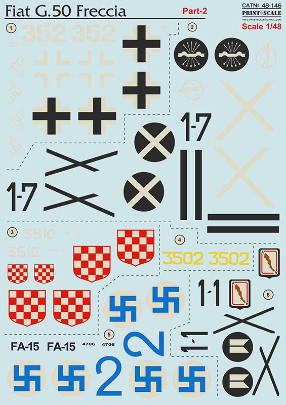 Print Scale PSL48146 1:48 Fiat G.50 Freccia Part-2 1