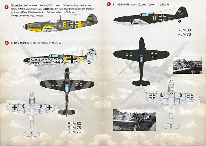 Print Scale PSL48162 1:48 Messerschmitt Bf-109G High Altitude Aces 1