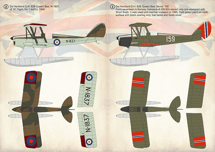 Print Scale PSL48183 1:48 DH-82b Tiger Moth Queen Bee Part 3 Decals