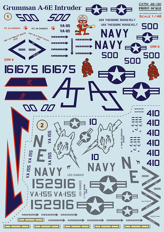 Print Scale PSL48190 1:48 Grumman A-6E Intruder 1