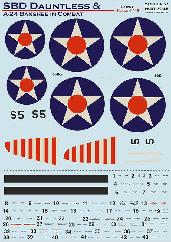 Print Scale PSL48191 1:48 Douglas SBD-2 Dauntless & A-24 Combat Part 1