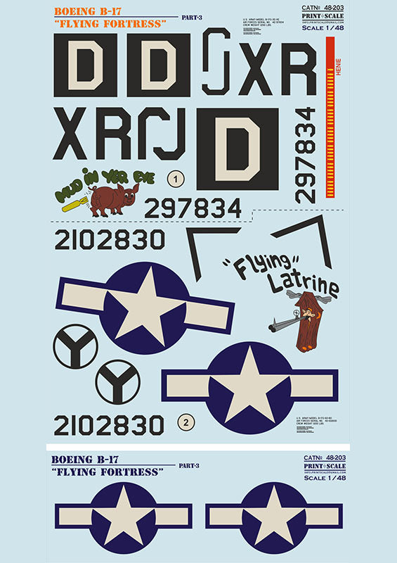 Print Scale PSL48203 1:48 Boeing B-17 Flying Fortress Part 3 1