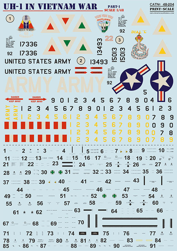 Print Scale PSL48204 1:48 Bell UH-1 in Vietnam War Part-1 1