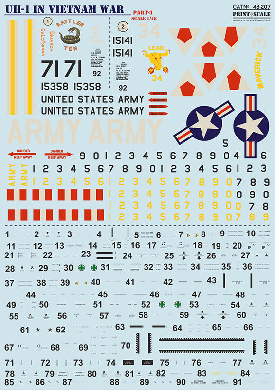 Print Scale PSL48207 1:48 Bell UH-1 in Vietnam War Part-3 1