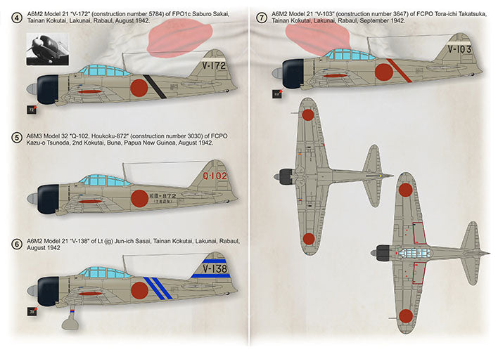 Print Scale PSL48228 1:48 Mitsubishi A6M Zero-Sen Aces Part 2 1
