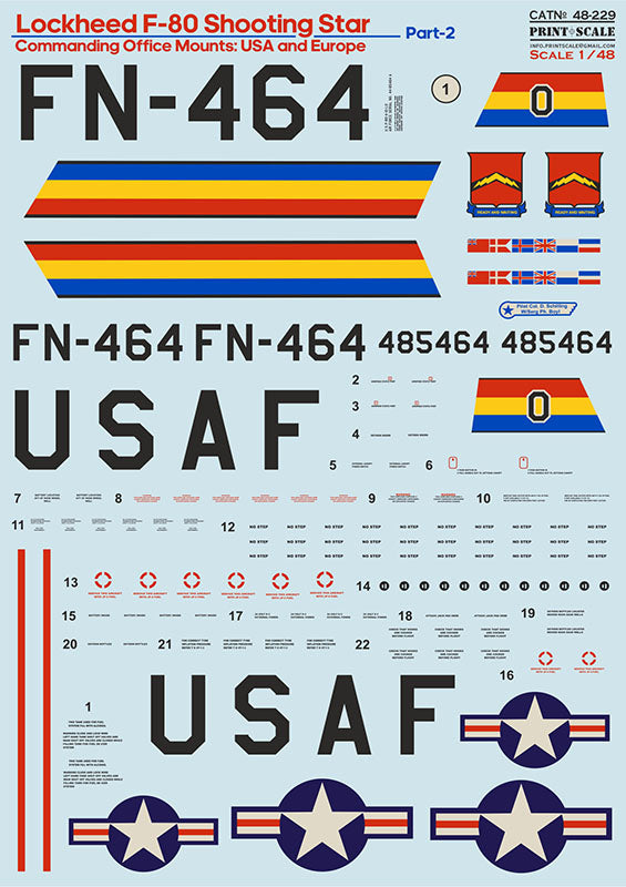 Print Scale PSL48229 1:48 Lockheed F-80 Shooting Star
