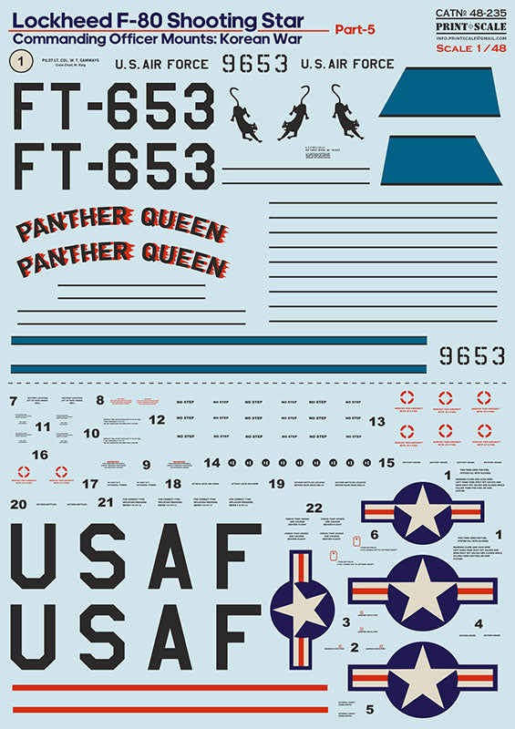 Print Scale PSL48235 1:48 Lockheed F-80 Shooting Star Part 5 1