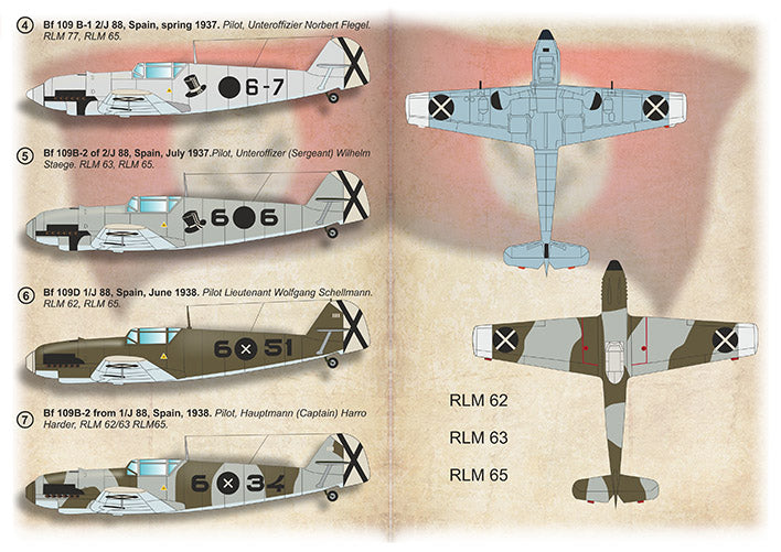 Print Scale PSL48267 1:48 Messerschmitt Bf-109B/D Spanish War Part 2 1