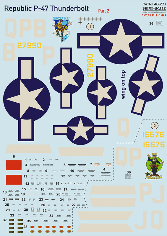 Print Scale PSL48271 1:48 Republic P-47 Thunderbolt Part 2 1