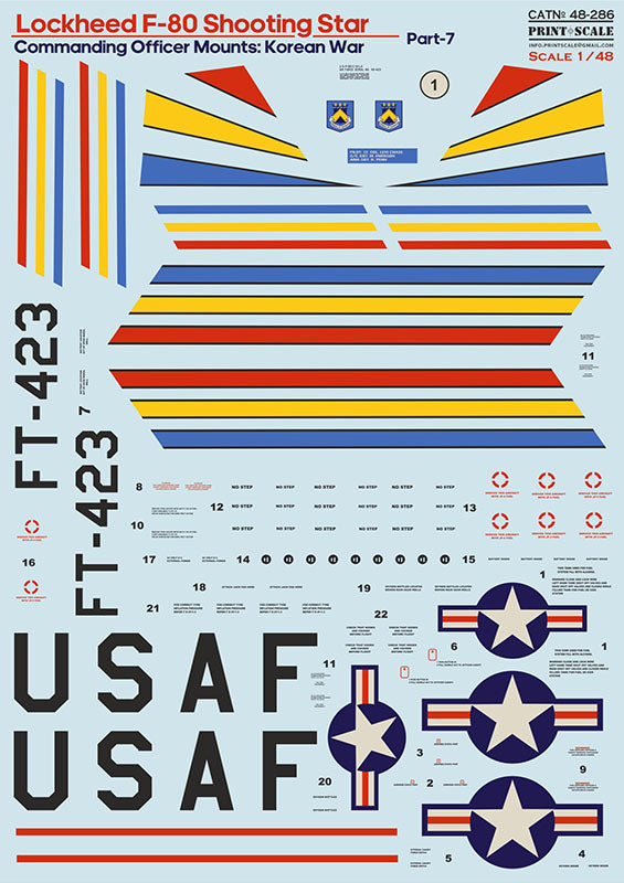 Print Scale PSL48286 1:48 Lockheed F-80 Shooting Star Part 7 / 1