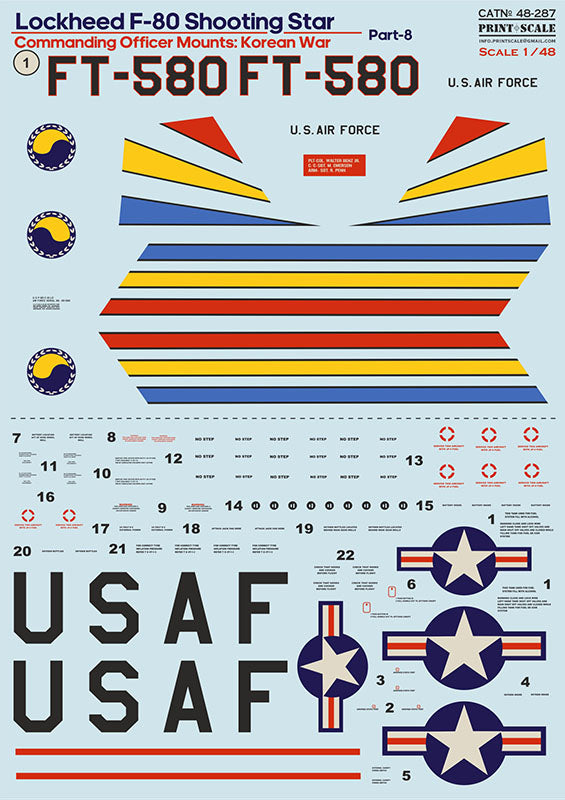 Print Scale PSL48287 1:48 Lockheed F-80 Shooting Star Part 8 1