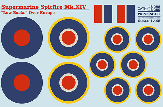 Print Scale PSL48289 1:48 Supermarine Spitfire Mk.XIV Low Backs Part 2 1