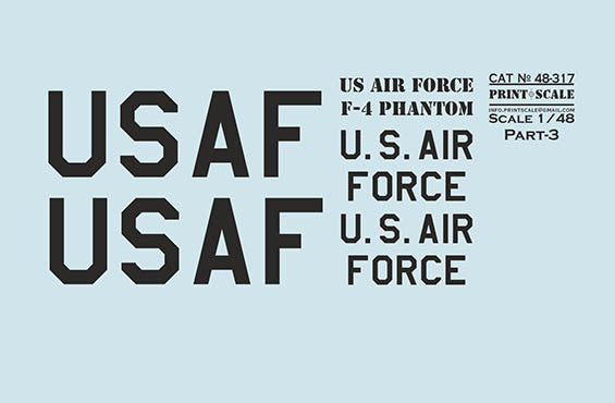 Print Scale PSL48317 1:48 US Air Forces McDonnell F-4 Phantom