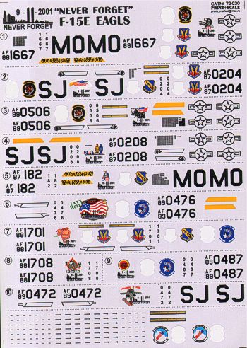 Print Scale PSL72030 1:72 McDonnell F-15E Strike Eagle 'Never Forget'