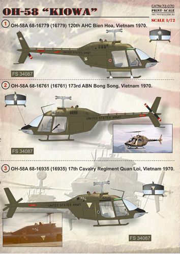 Print Scale PSL72070 1:72 Bell OH-58 'Kiowa' 1