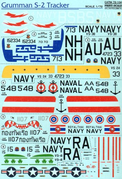 Print Scale PSL72104 1:72 Grumman S-2 Tracker 1