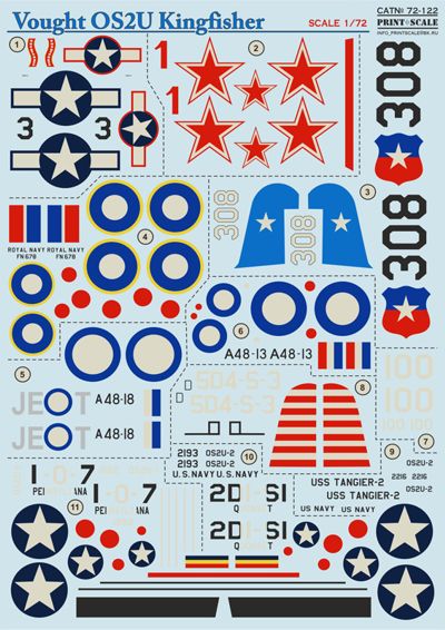 Print Scale PSL72122 1:72 Vought OS2U Kingfisher 1