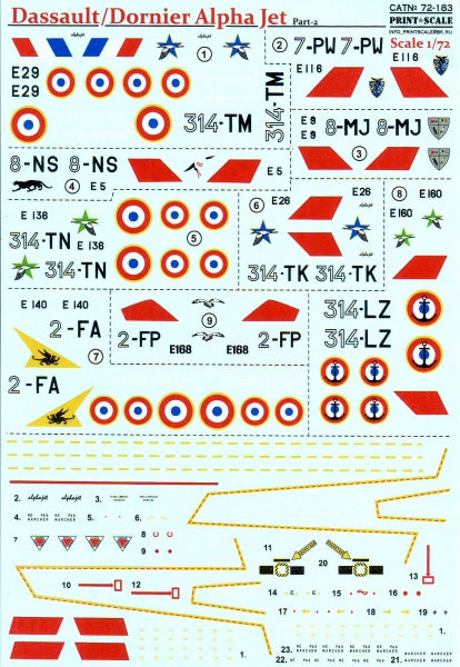 Print Scale PSL72183 1:72 Dassault-Dornier Alpha Jet Part 2 1