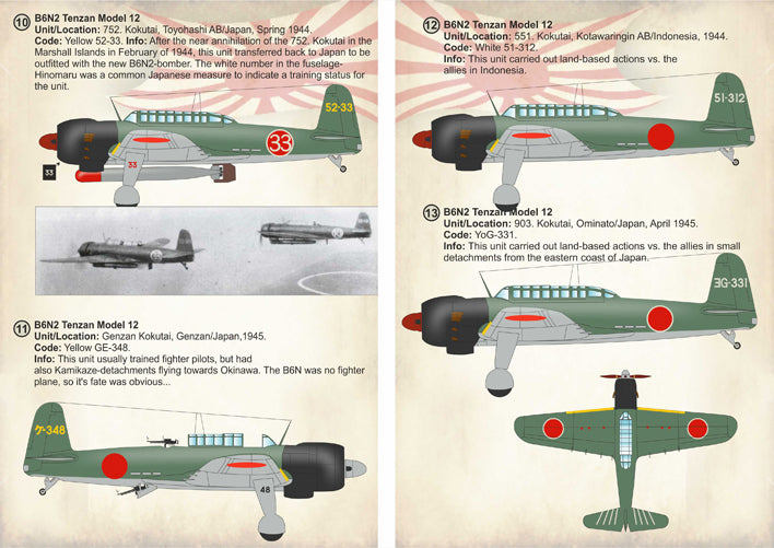 Print Scale PSL72212 1:72 Nakajima B6N1/B6N2 Tenzan 'Jill'