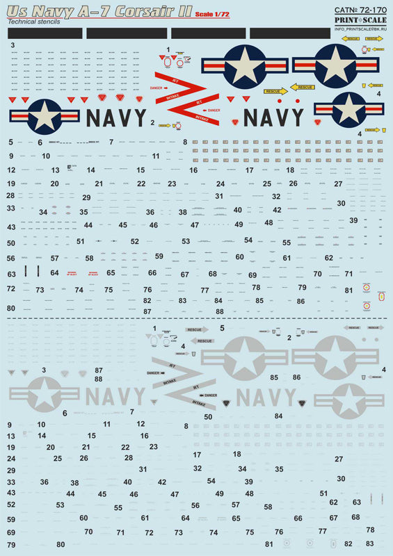 Print Scale PSL72392 1:72 LTV A-7 Corsair II