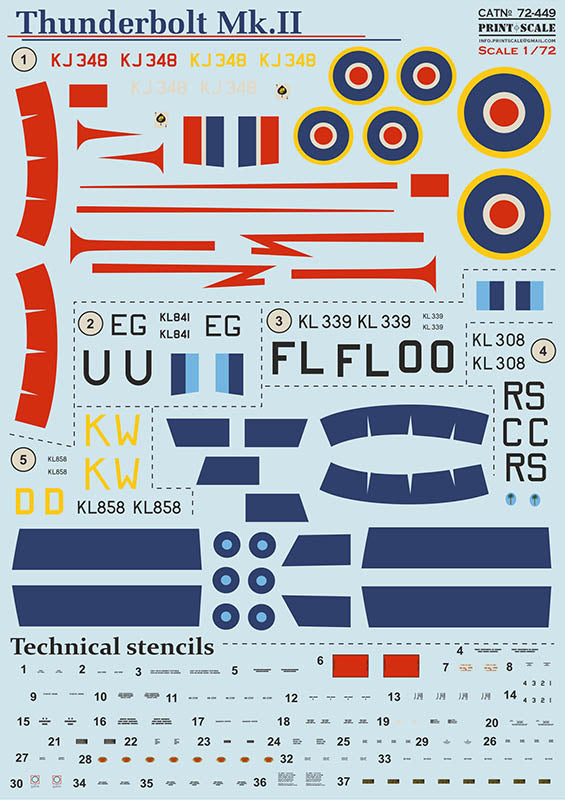 Print Scale PSL72449 1:72 Republic Thunderbolt Mk.II 1