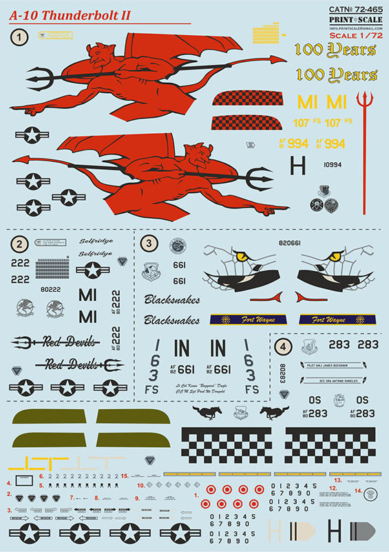 Print Scale PSL72465 1:72 Fairchild A-10C Thunderbolt II Part 3 1