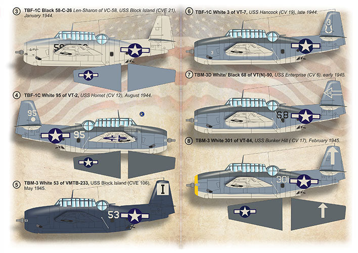 Print Scale PSL72511 1:72 Grumman TBF-TBM Avenger Units of World War II 1