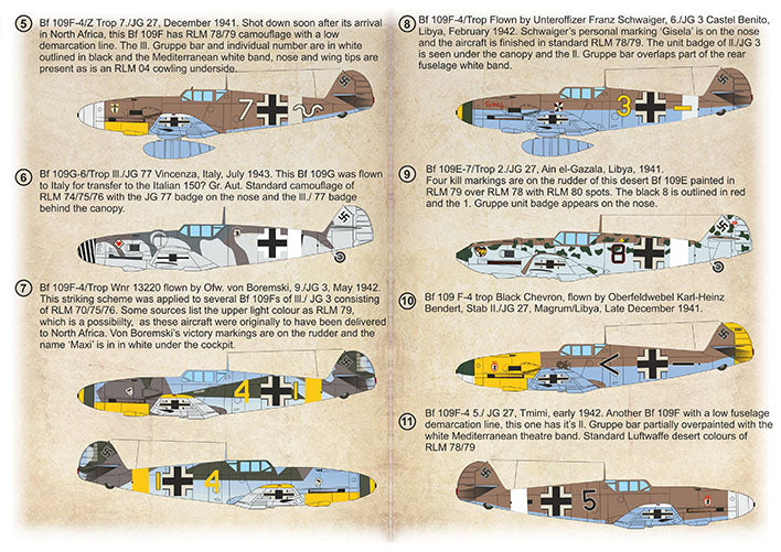 Print Scale PSL72533 1:72 Messerschmitt Bf-109 Tropical 1