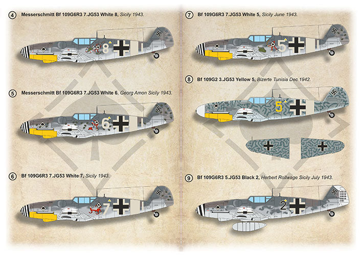 Print Scale PSL72534 1:72 Messerschmitt Bf-109G-6 Jagdgeschwader JG.53 1