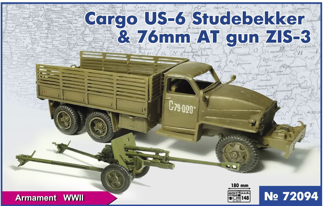 PST PST72094 1:72 Studebaker & 76mm AT gun ZIS-3