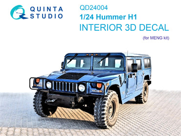 Quinta Studio QD24004 1:24 Hummer H1 3D-Printed coloured Interior on decal paper