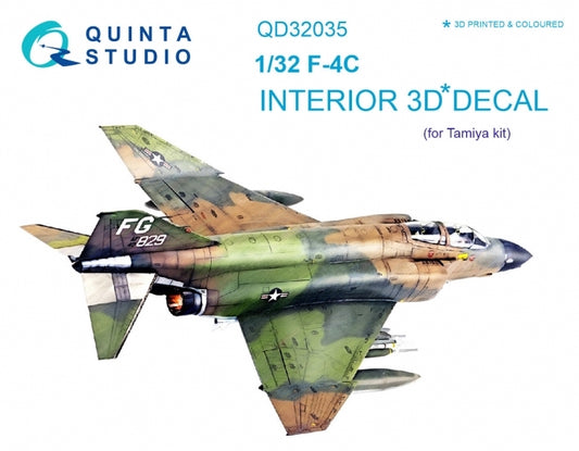 Quinta Studio QD32035 1:32 F-4C Phantom 3D Interior Decal