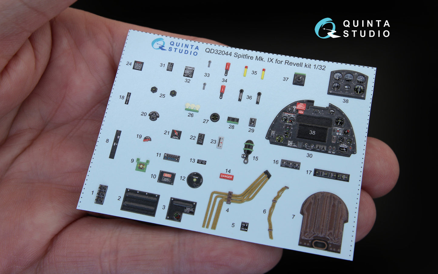 Quinta Studio QD32044 1:32 Spitfire Mk.IXc 3D Interior Decal