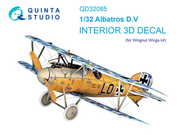 Quinta Studio QD32085 1:32 Albatros D.V 3D-Printed Interior Decals