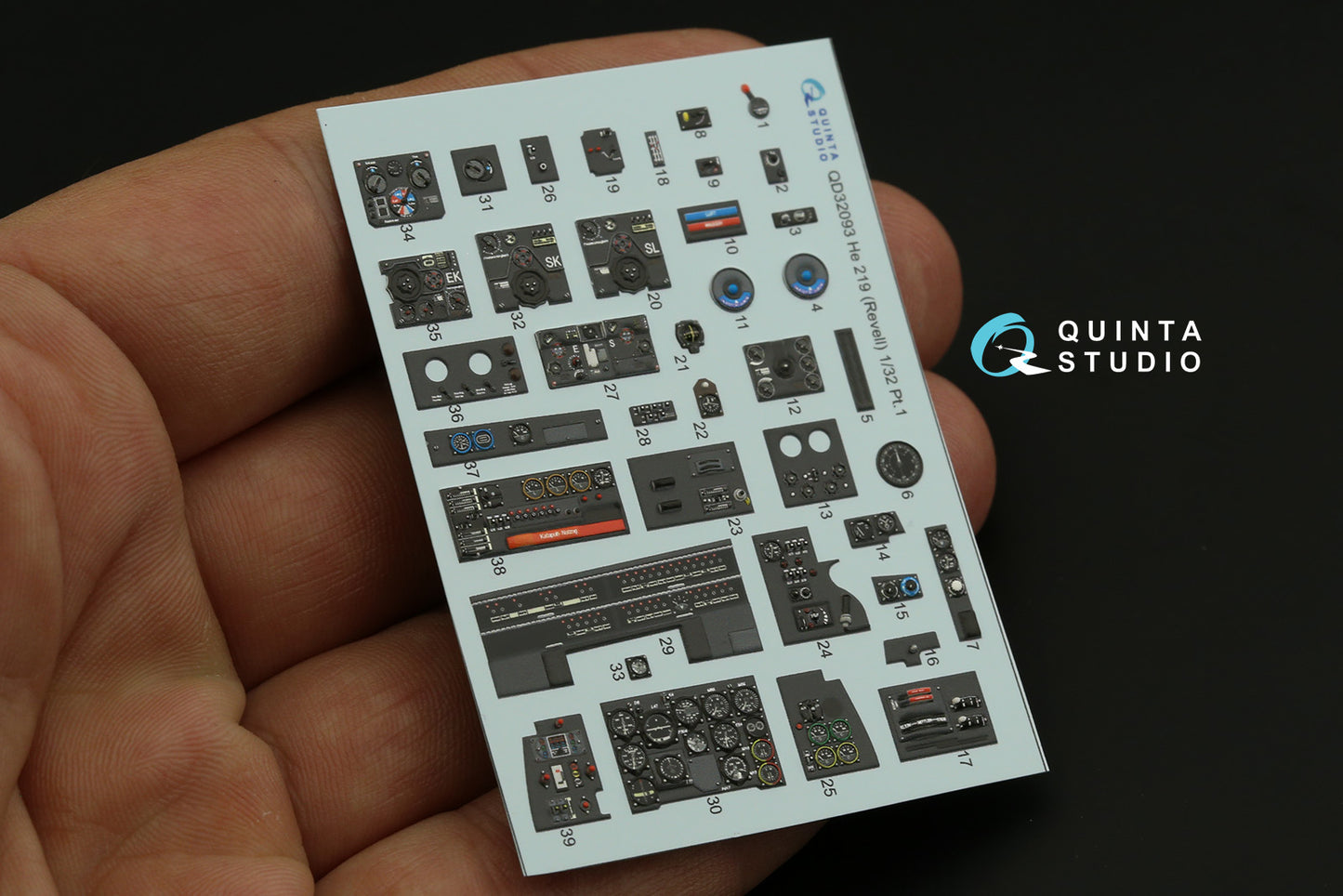 Quinta Studio QD32093 1:32 Heinkel He-219 3D-Printed Interior Decals