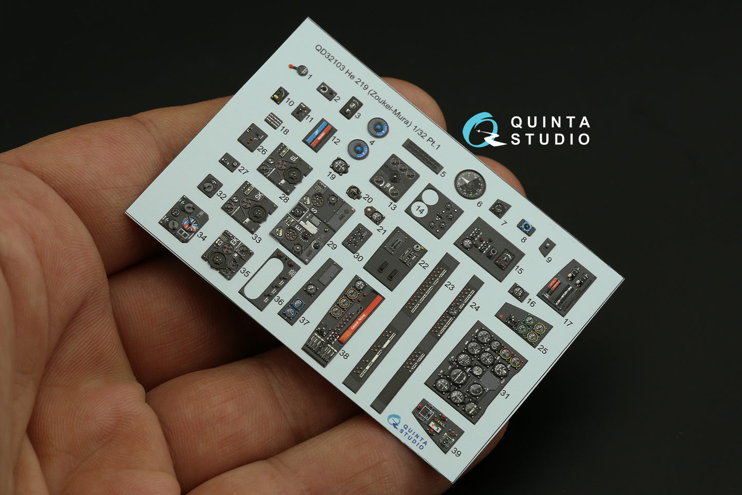Quinta Studio QD32103 1:32 Heinkel He-219 3D-Printed Interior Decals