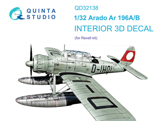Quinta Studio QD32138 1:32 Ar-196A/B 3D Interior Decal