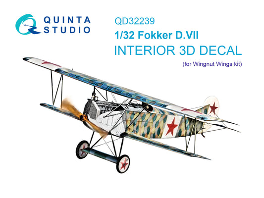 Quinta Studio QD32239 1:32 Fokker D.VII 3D-Printed Interior decal